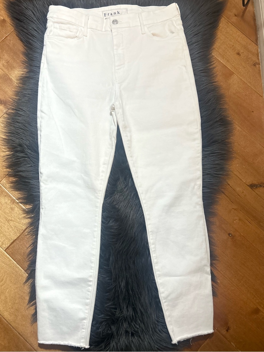 Frank & Eileen SLIGO Vintage White Italian Performance High-Rise Skinny Size 31 - Picture 3 of 6